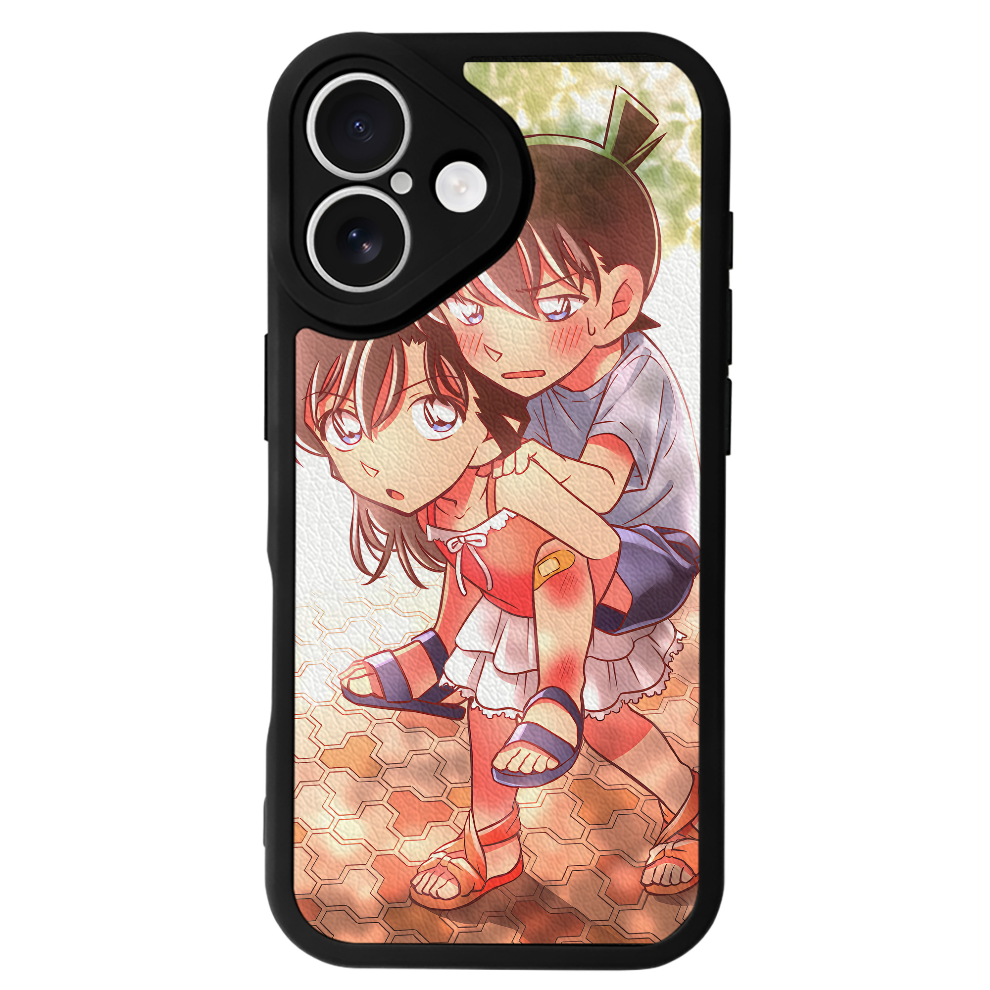 （画像用） 名探偵コナン Detective Conan 【iPhone 16シリーズ対応】シリコンスマホケース（レザー調） 材質：シリコン